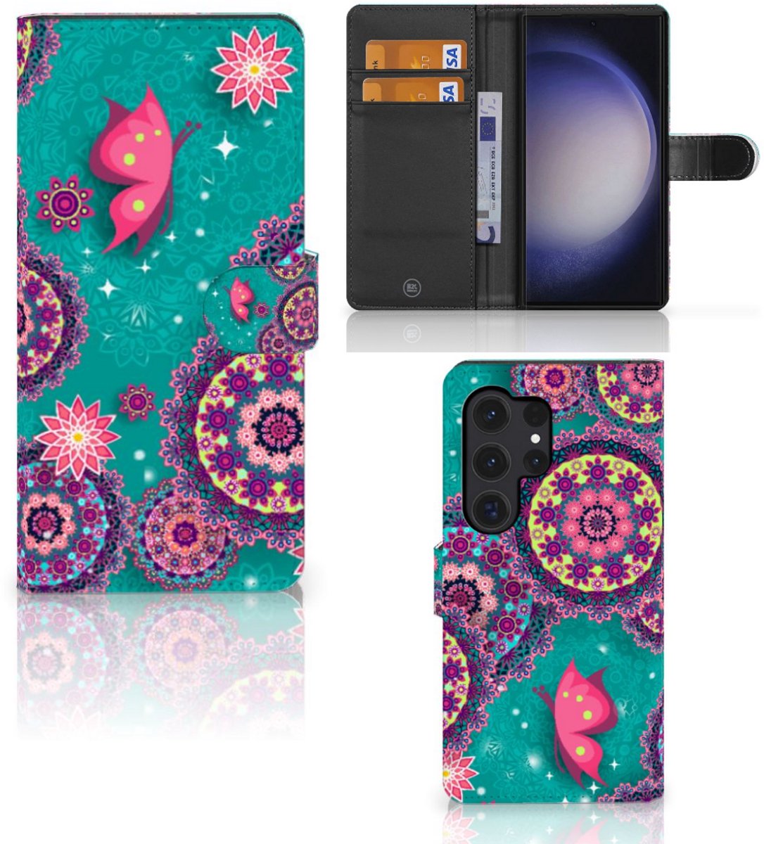 Samsung Galaxy S24 Ultra Hoesje Cirkels en Vlinders