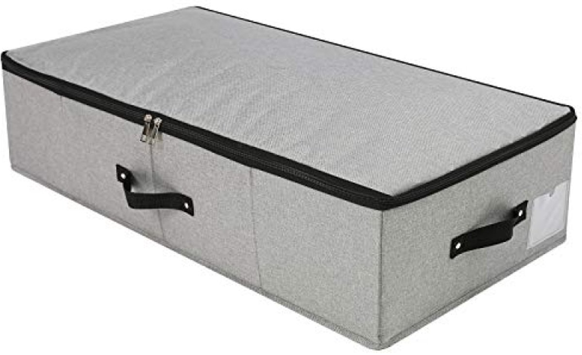 75 x 38 x 18 cm Opbergbox voor Winterkleding onder Bed - Donkergrijs - Garderobeorganizer