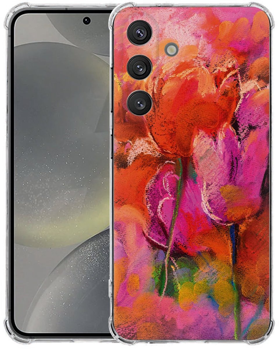 Samsung Galaxy S25 FE Flexibele back cover - Tulips TPU Antishock