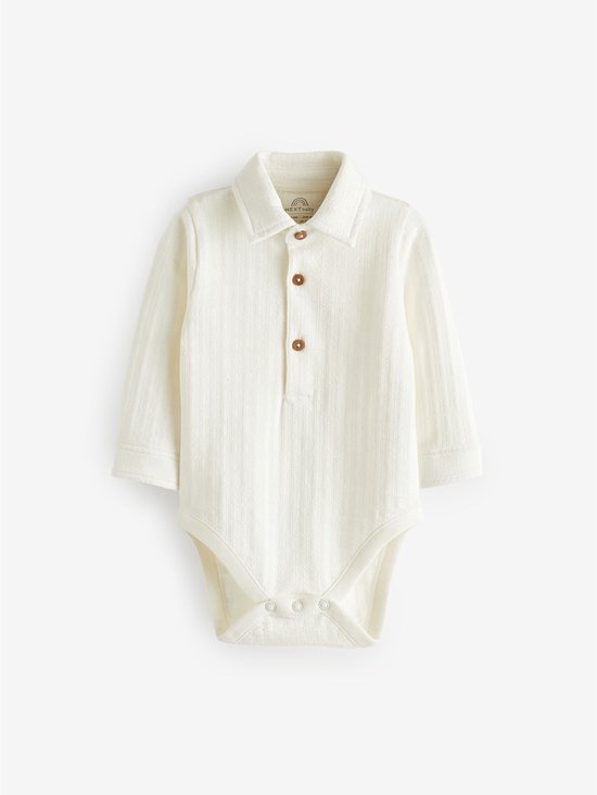 Next Baby Bodysuit met textuur en overhemd