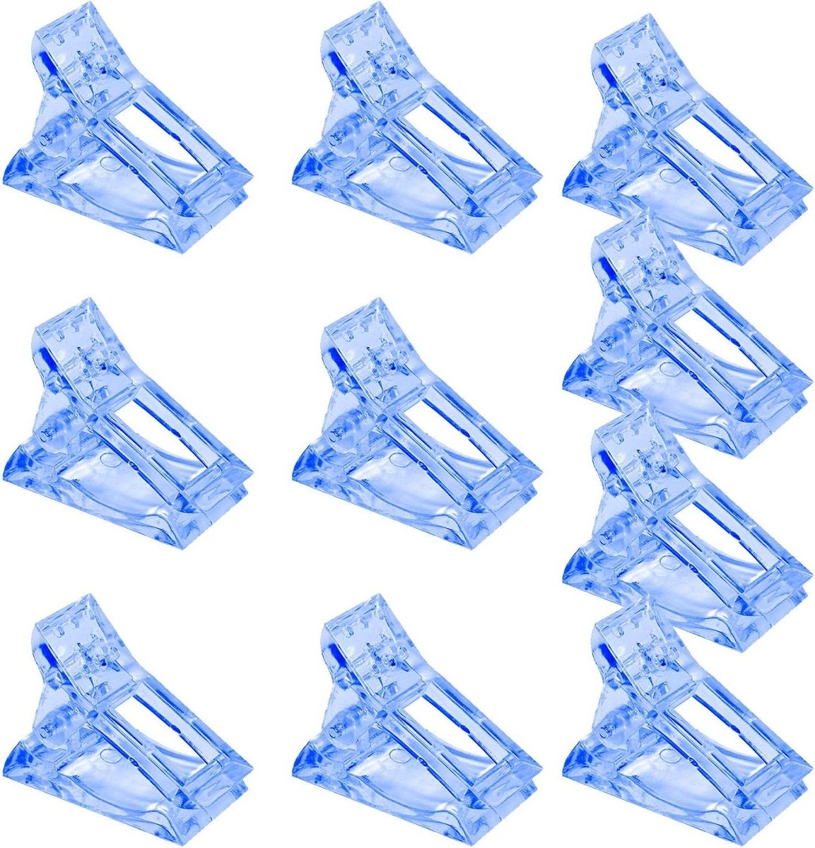Set van 10 Transparante Nagelclips voor Gel Nagels, Crystal Nagelclips voor Nagelverlenging en Manicure - Perfect voor Thuisgebruik en Professionele Salons