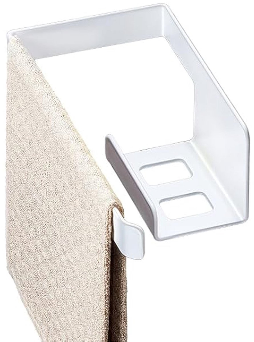 Calviero® Vaatdoekhouder - Sponshouder - Magnetisch - Metaal - Gootsteen Caddy keuken 2-in-1
