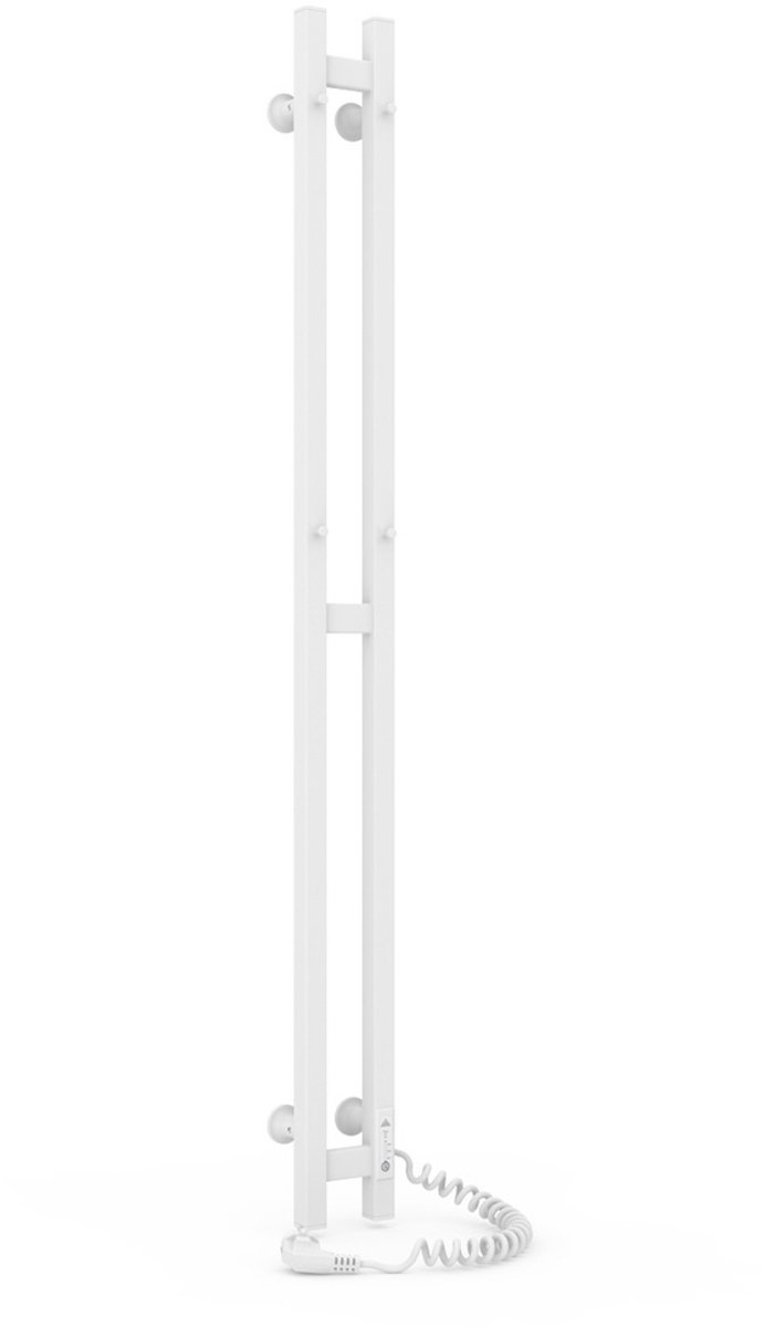 Elektrische handdoekradiator DUET 80x1200 met ECO-timer, 80W, Wit