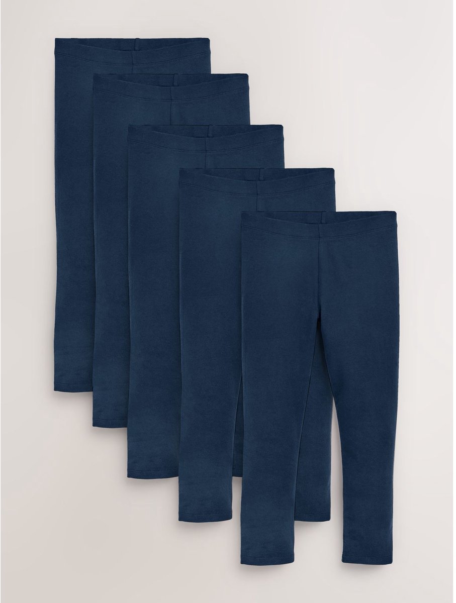 Next - Meisjes - Set van 5 leggings - Blauw