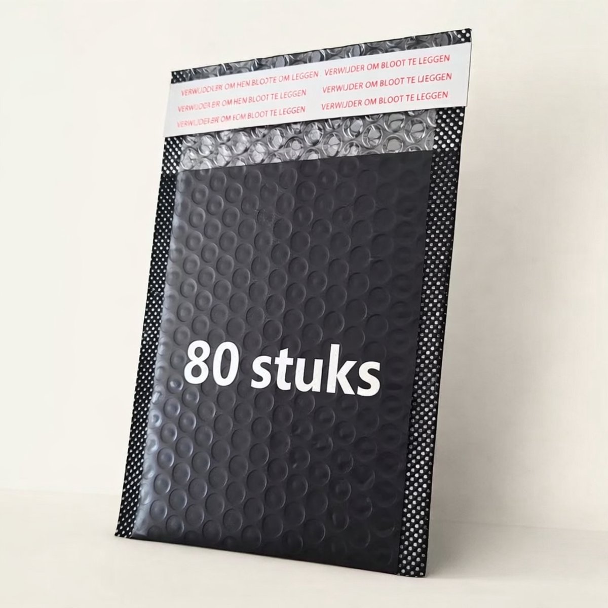 Zwarte Bubbel Enveloppen 80 Stuks – Luchtkussen Verzendzakken met Plakstrip – Waterdicht & Schokbestendig – Ideaal voor Sieraden, Cadeaus en Kleine Producten