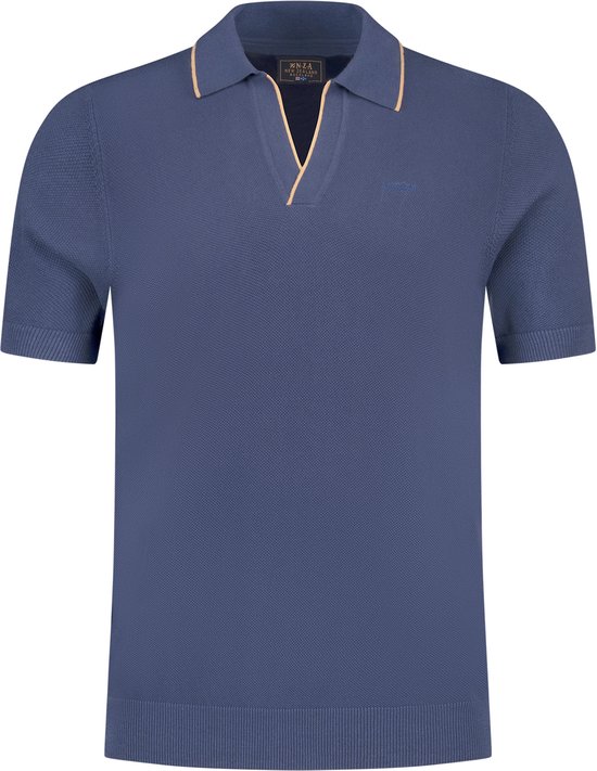 NZA New Zealand Auckland - Polo Korte mouw - Heren - XL - Blauw - Katoen - 26CN185