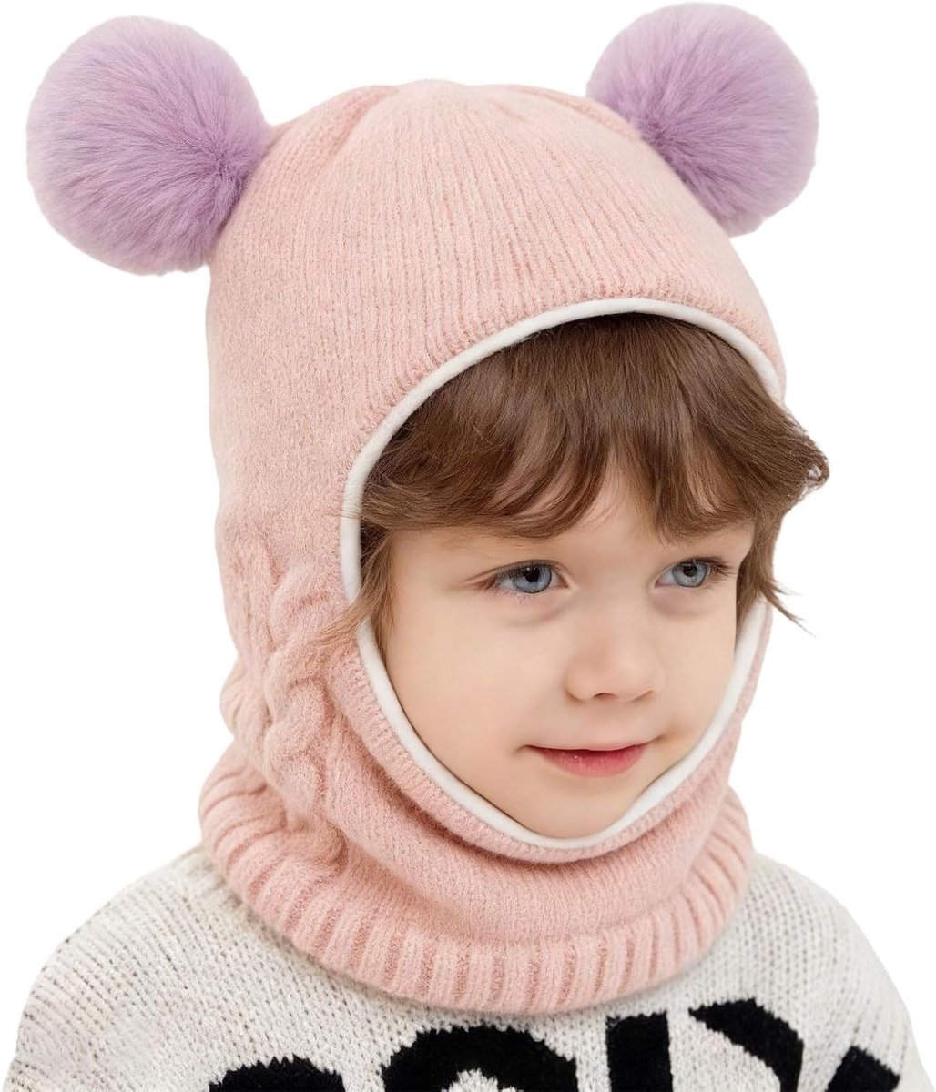 Warm Balaclava voor Kinderen met Fleece Voering, Oorbescherming en Zachte Kap voor Extra Comfort en Warmte