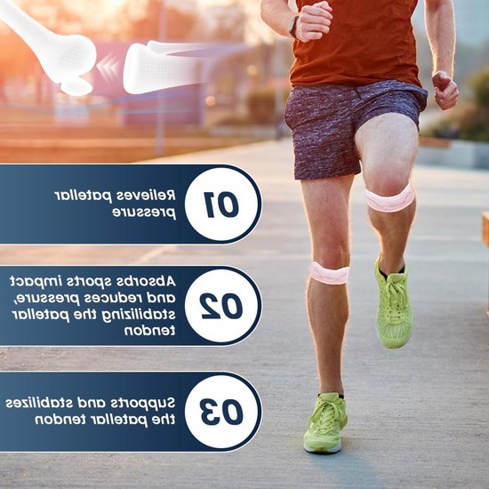 Verstelbare Kniebandage met Siliconen Kussen voor Sport, Fitness, Wandelen en Basketbal - Roze 1 Stuk — afbeelding 3