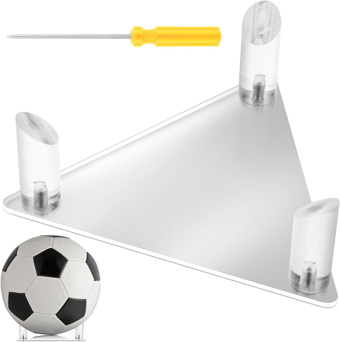 Acryl Ballenhouder voor Basketbal, Voetbal en Volleybal - Ideale Display Stand en Opslagoplossing voor Sportballen