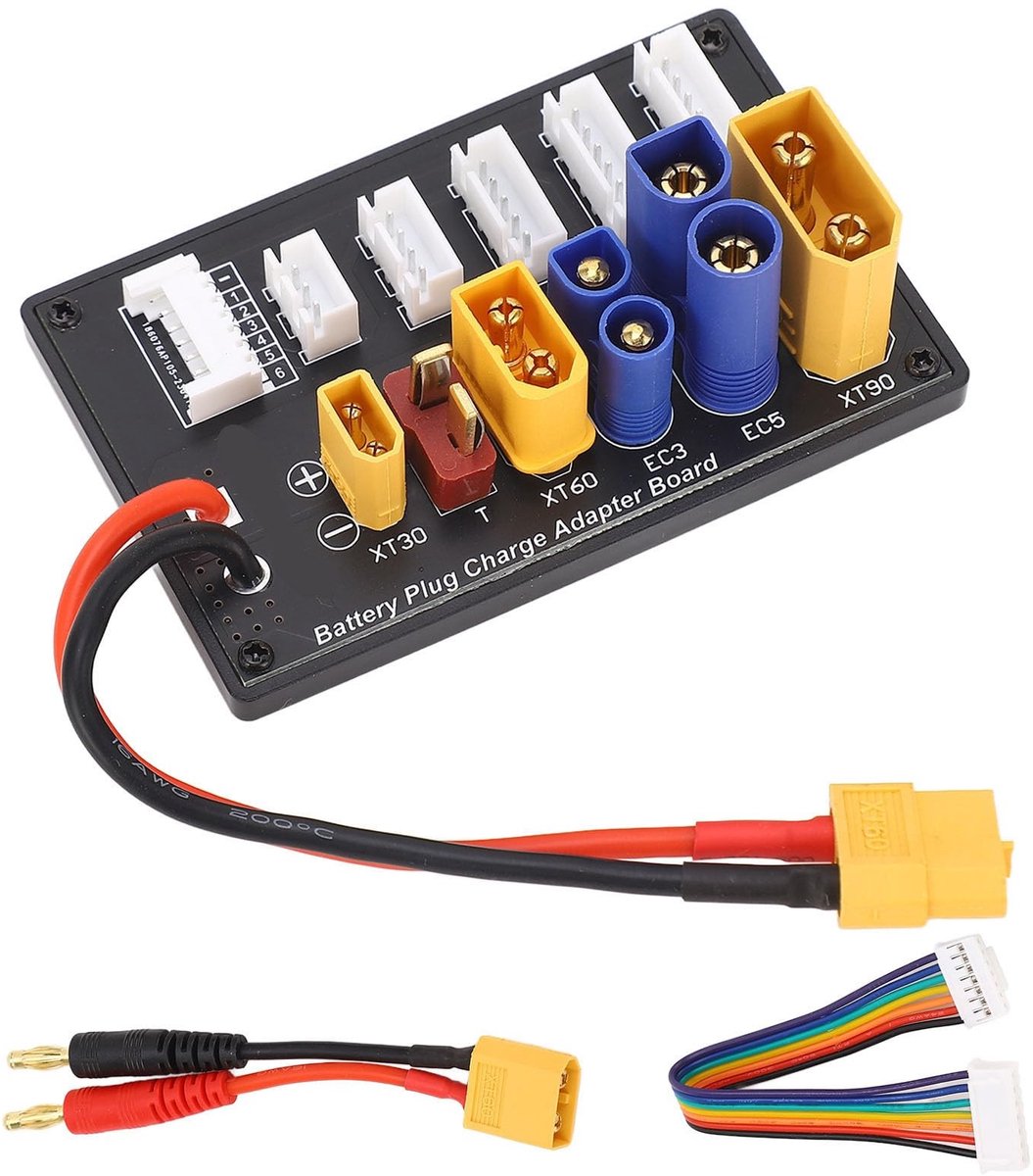 Allecto - Battery Balance Charger Adapter Board - Parallelle Laadkaart voor 6S Batterijen - Geschikt voor XT90 XT30 EC3 EC5 T XT60 - Ideaal voor R