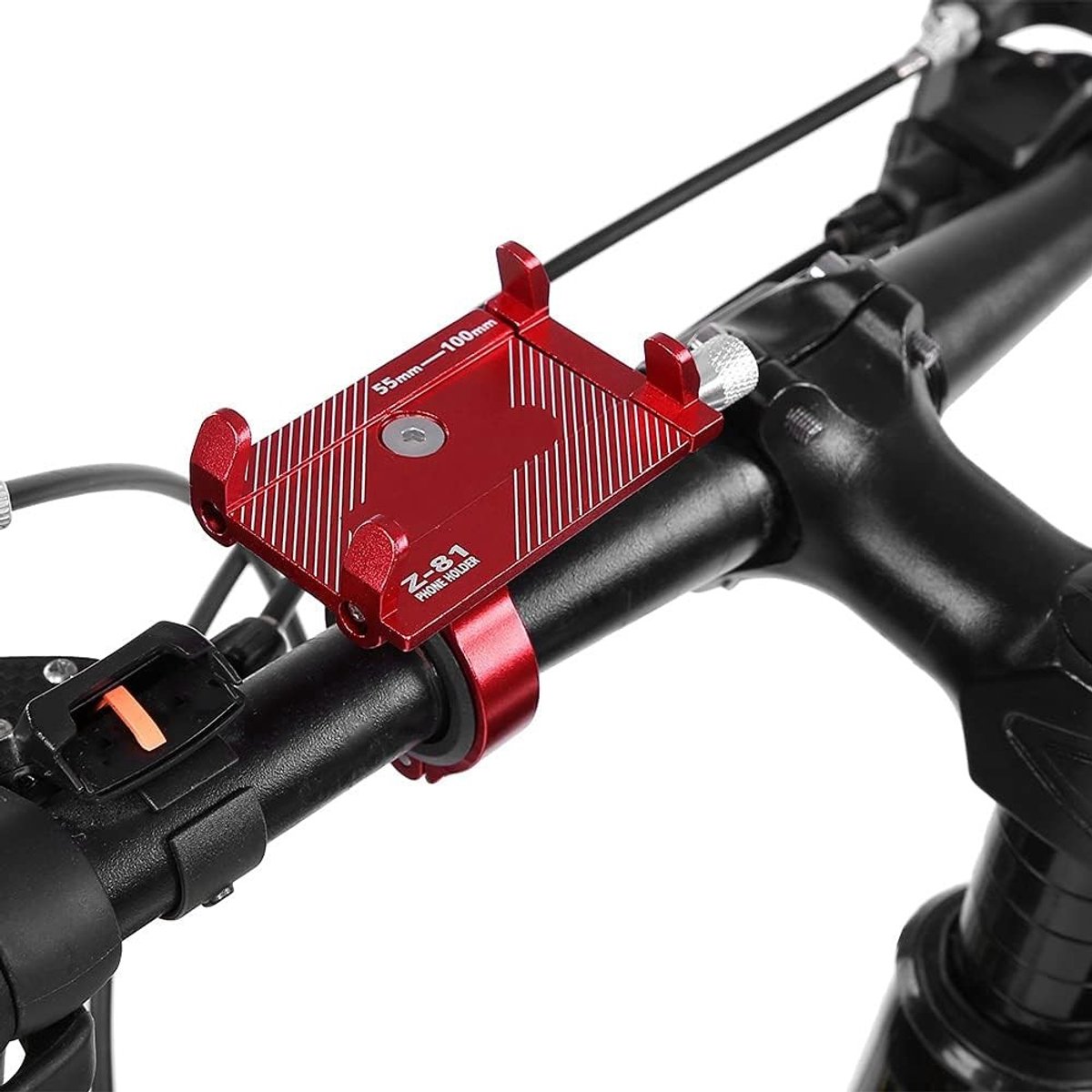 Verstelbare Fiets Telefoonhouder - Aluminium, 360° Rotatie, Rood
