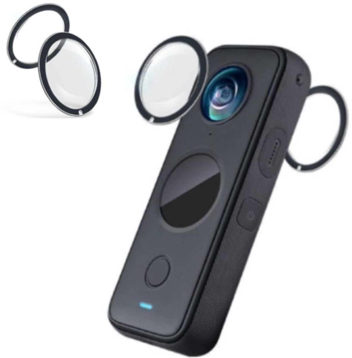 Dubbele Lensbeschermers voor Panoramische Actiecamera Krasbestendig