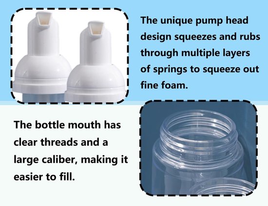Jhubersproducts - Set van 4 Transparante Lege Flessen - Multifunctionele Reispompen - Luchtloze Pompdispenser - 50 ml en 30 ml - Herbruikbaar - Ide... van jhubersproducts — afbeelding 4