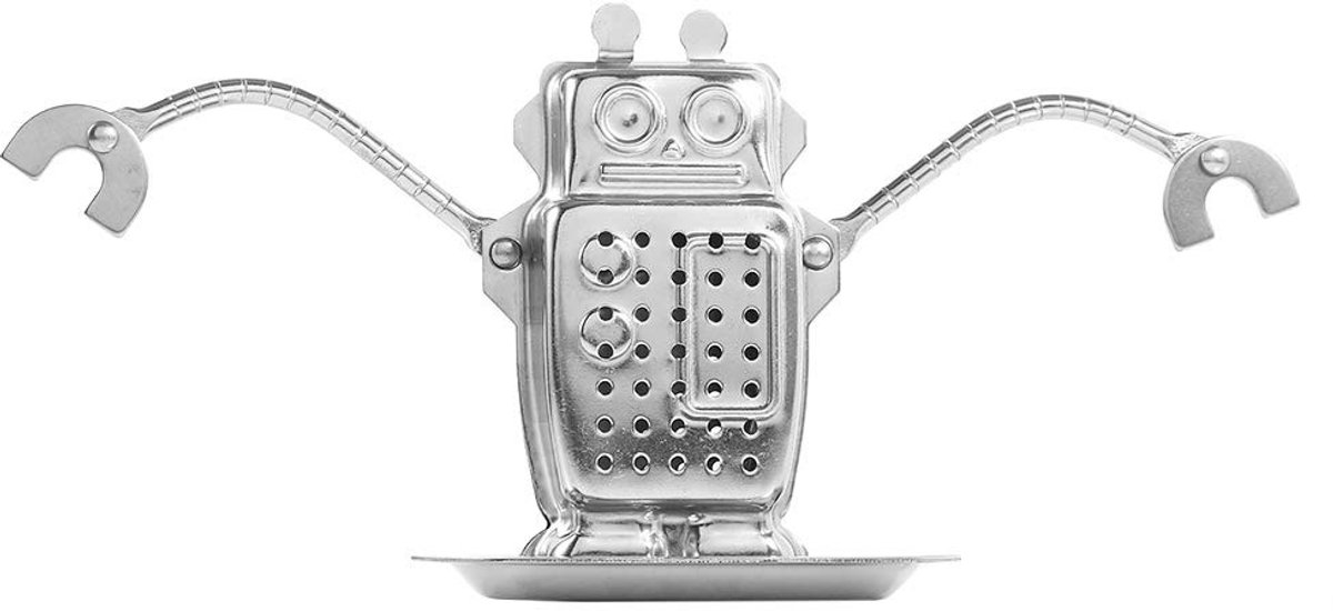 Stainless Steel Robot Thee Ei - Mini Theemaker voor Losse Theebladeren