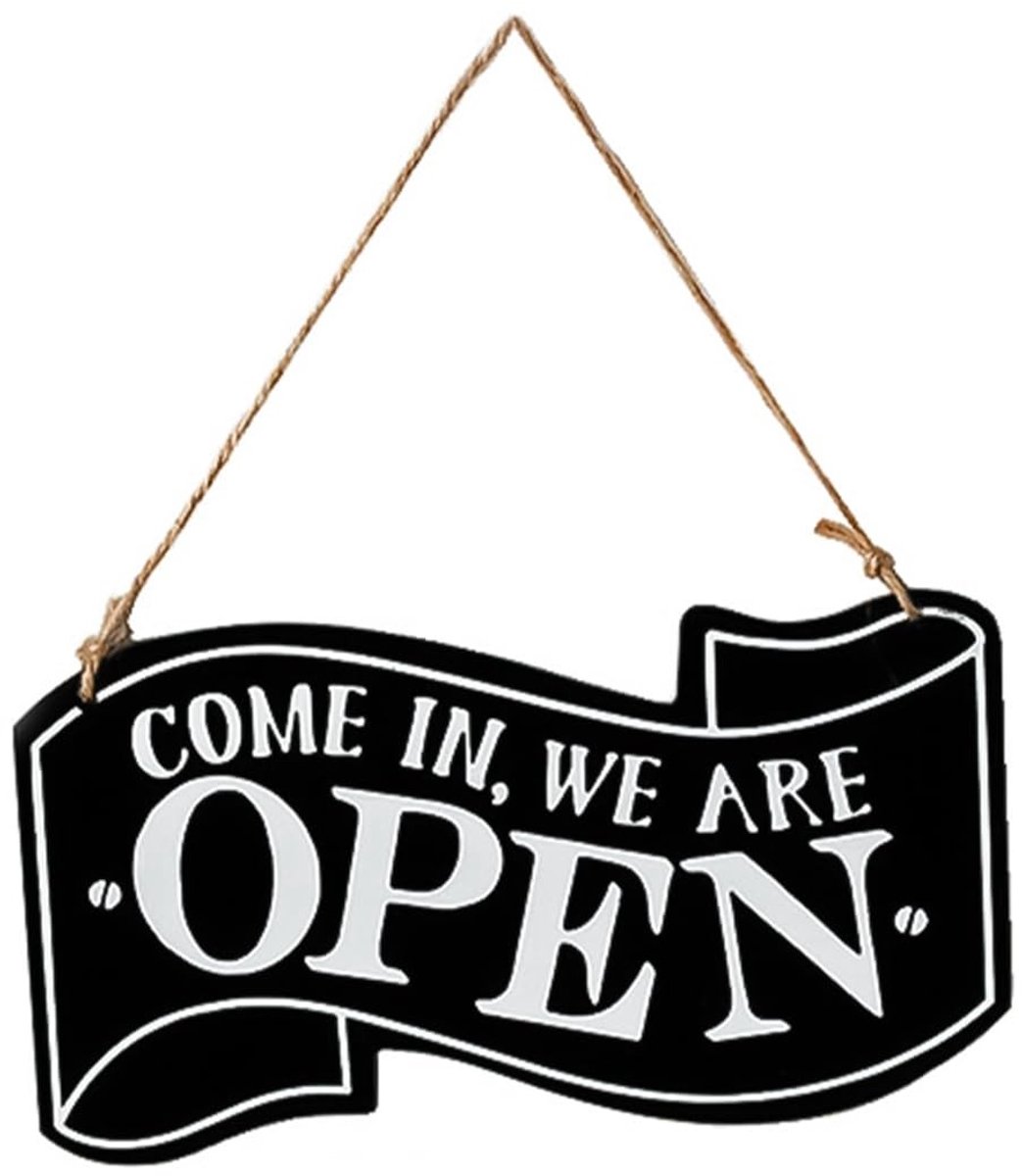 aladdien - Houten open-gesloten bord - Dubbelzijdig bord voor deur - Perfect voor restaurant en café - Warm hout - Uitnodigende uitstraling - Geschi..