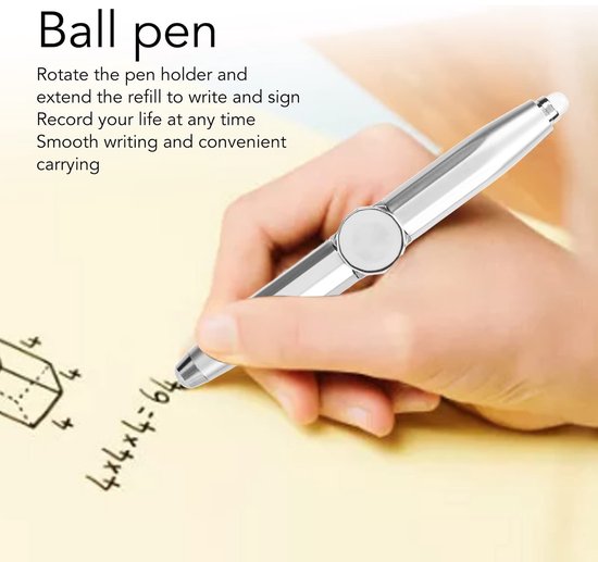 aladdien - Fidget Pen Spinner Pen - Stressverlichting - Multifunctioneel - LED licht - Schrijfhulpmiddel - Geschikt voor Studenten en Kinderen - 14,.. — afbeelding 2
