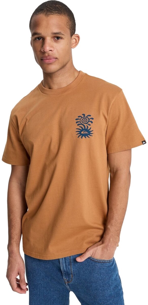 Quiksilver Evo Blossom Of Peace Heren T-shirt Eqyzt08264-cmk0 Kleur Bruin