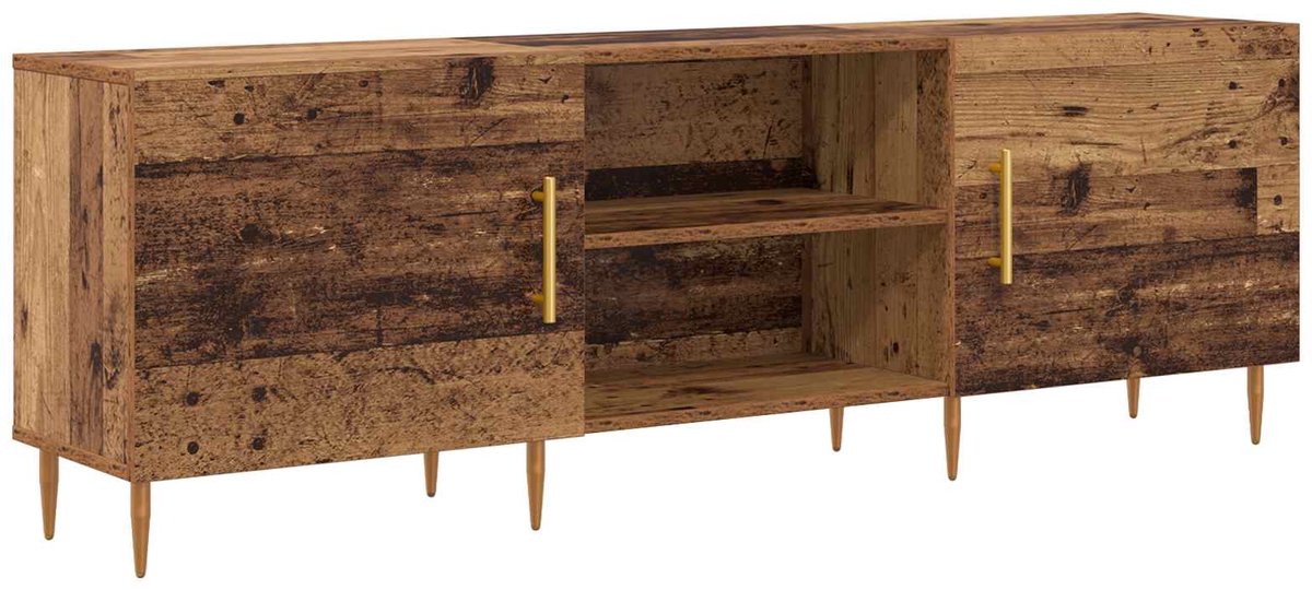 vidaXL - TV - Kast - Oud - hout - 150 - x - 30 - x - 50 - cm - Bewerkt - hout