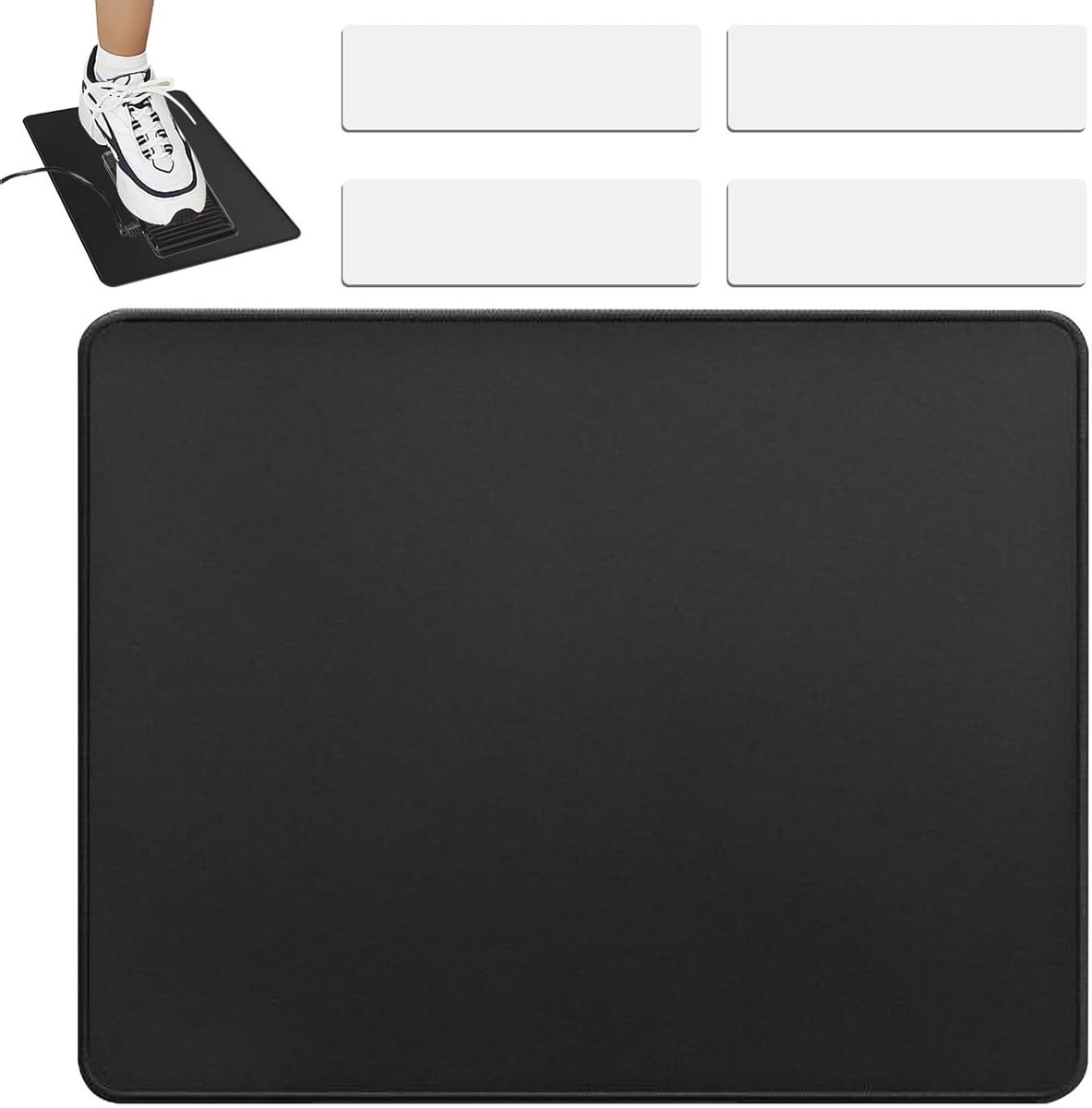 Antislip Naaimachine Pedal Mat, Voetpedaal Mat voor Naaimachine, Geluidsdempende Mat, Quilten en Accessoires, 5-pack (Zwart)