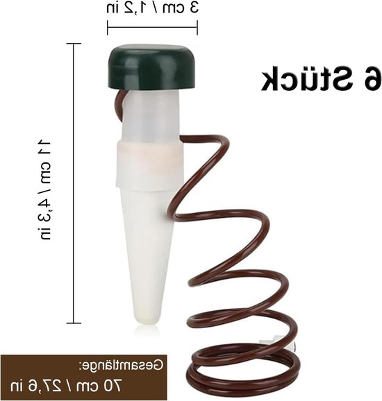 6 Stuks Automatische Waterdispenser voor Binnenplanten, Ideaal voor Planten en Bloemen, Handige Watergeefoplossing voor Thuisgebruik van Merkloos	 — afbeelding 2
