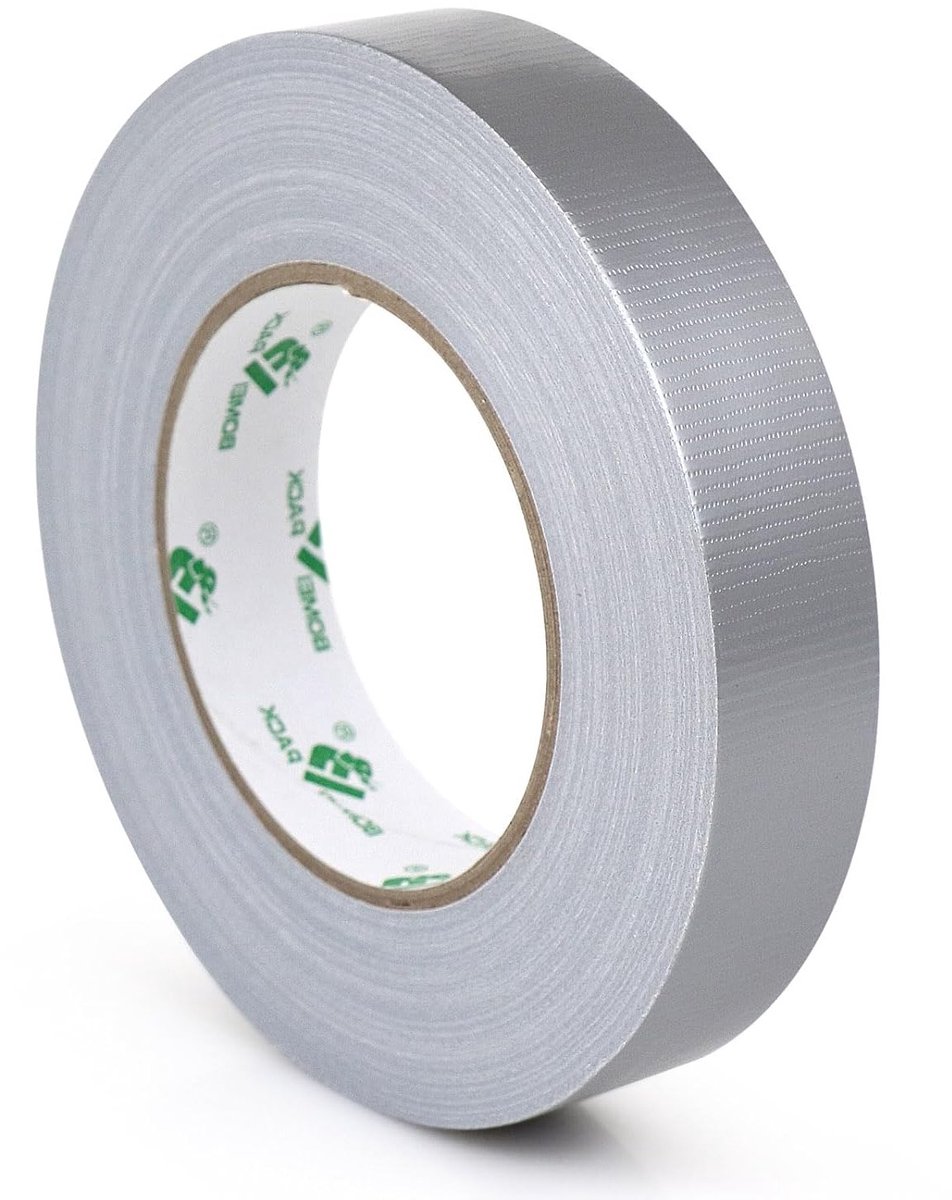 Armoured Tape 25 mm x 50 m - Sterk Woven Tape, Zilver, Waterdicht, Extra Sterke Lijm, Duct Tape voor Diverse Toepassingen
