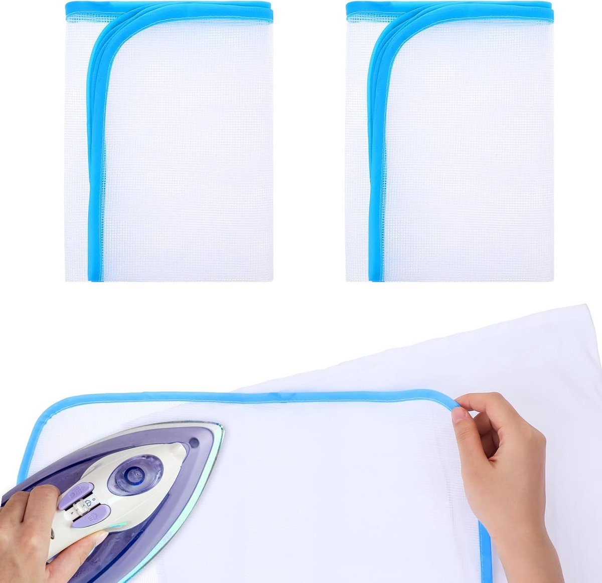 2 Pack Persdoeken voor Strijken - Schroeibescherming, Isolatiepad en Katoenen Strijkdoek voor Naai- en Strijkwerk - 23.6×15.8 cm, Ideaal voor Stoomstrijkijzers en Strijkplanken
