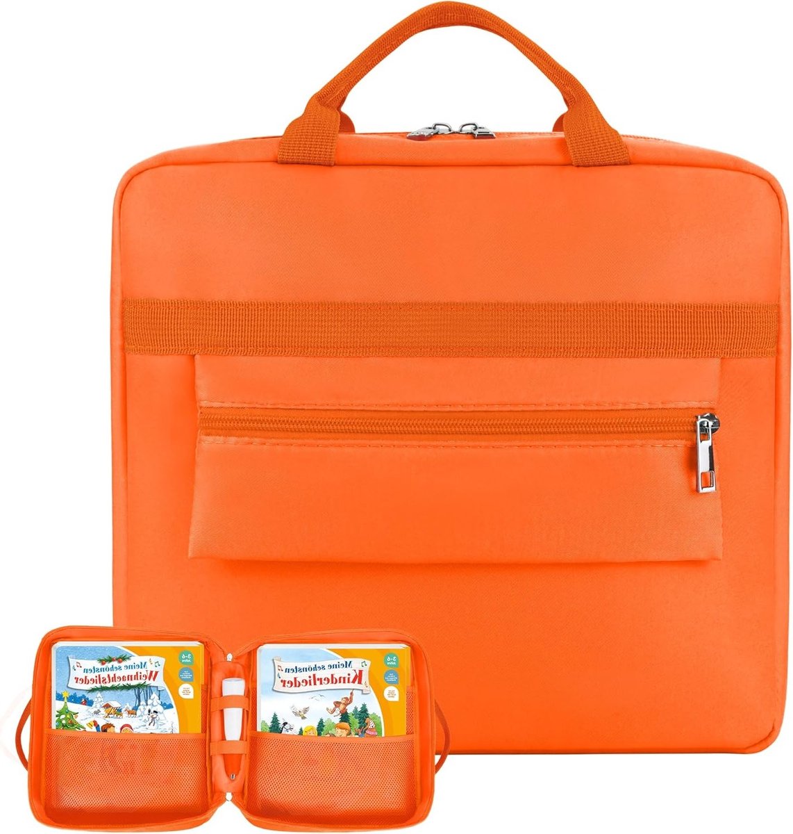 Kindertablet Laptoptas - Opbergtas Kinderen - Veilig Vervoeren - Waterdichte Constructie - 30 x 27 x 10.5 cm - Oranje