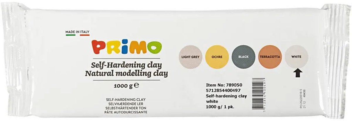 Primo Luchtdrogende Klei 1000 gr Wit — afbeelding 5