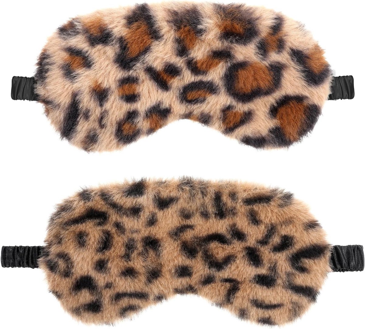 Set van 2 Zachte Oogmaskers voor Comfortabel Slapen, Luxe Slaapblinddoek, Ideaal voor Naps en Oogbescherming, Perfect Cadeau voor Vrouwen en Mannen (Bruin, Koffie)