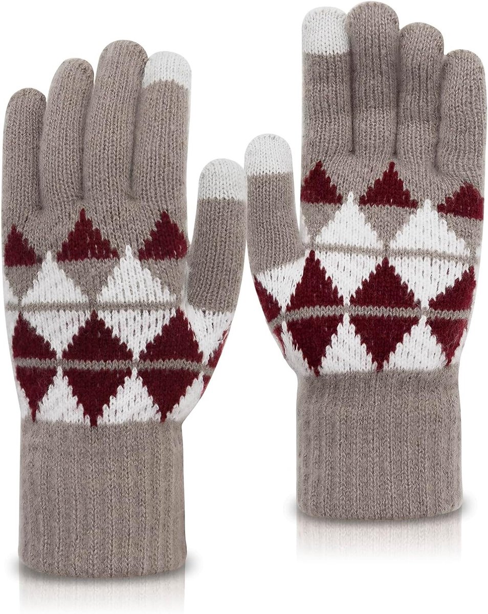 Winterhandschoenen voor Mannen en Vrouwen, Warm en Gevoerd, Geschikt voor Touchscreen, Perfect voor Koud Weer, Skiën en Buitenactiviteiten