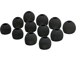 Zachte siliconen oorkussens voor EarFun Air Pro 3 oordopjes, vervangende tips in 3 maten, 6 paar (zwart)
