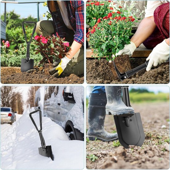 Schop- Multifunctionele opvouwbare schop voor sneeuwruimen- Tuinschop- Overlevingsschop- Militaire schop- Kleine schop met opbergtas- L van Merkloos	 — afbeelding 2