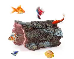 Allecto - Aquarium Decoration - Houten Boomstronk - Natuurlijke Decoratie - Bruin - Voor Reptielen en Betta Vissen - Creëer een Veilig Hiding Spot