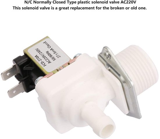 VT Goods - Magneetklep - IJsblokjesmachine - Kunststof - 3/4 Draad - Waterafsluiter - Voor Koelkast - Wit — afbeelding 3