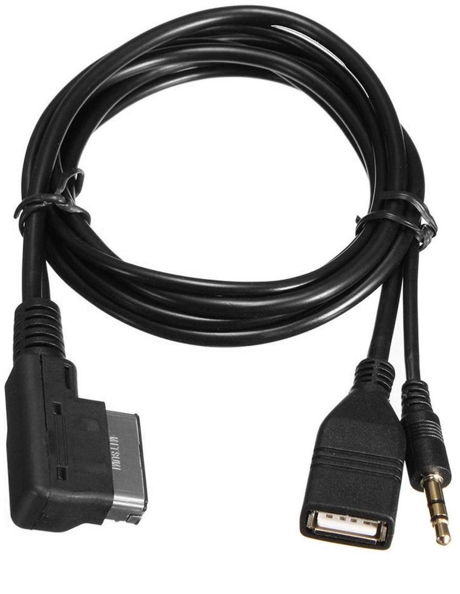 Qiilu Scart naar HDMI Adapter Kabel voor Audi, VW en Skoda - MMI/AMI Compatibel