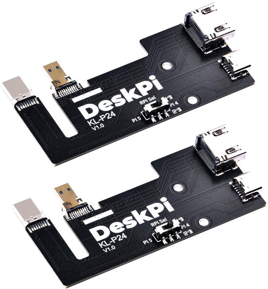 Allecto - Micro HDMI naar HDMI-adapterbord - Raspberry Pi 5 - DeskPi RackMate Accessoires - 10 inch - Verbeter je setup - Compatibel met Pi 4B - De..