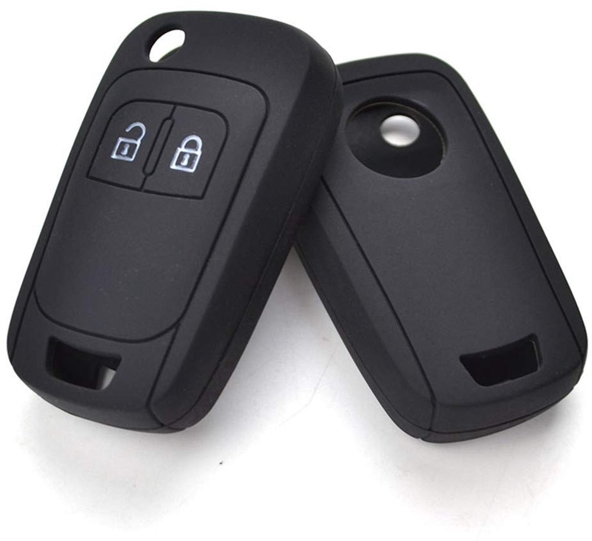 Store_7 - Silicone Car Key Covers - Sleutelhanger Bescherming - Zwart - Geschikt voor Opel Astra J Corsa D Zafira C Mokka Insignia - Duurzaam en Fl...
