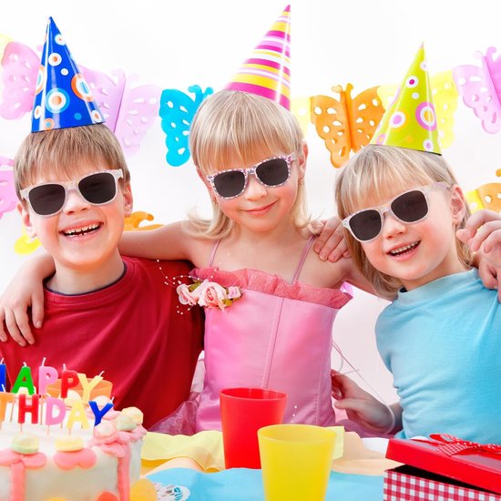 Allecto - Kinderzonnebril - UV-bescherming - Vlinder en hart print - Zomer zonnebril - Voor meisjes en jongens - Geschikt voor 3-10 jaar van Merkloos — afbeelding 3