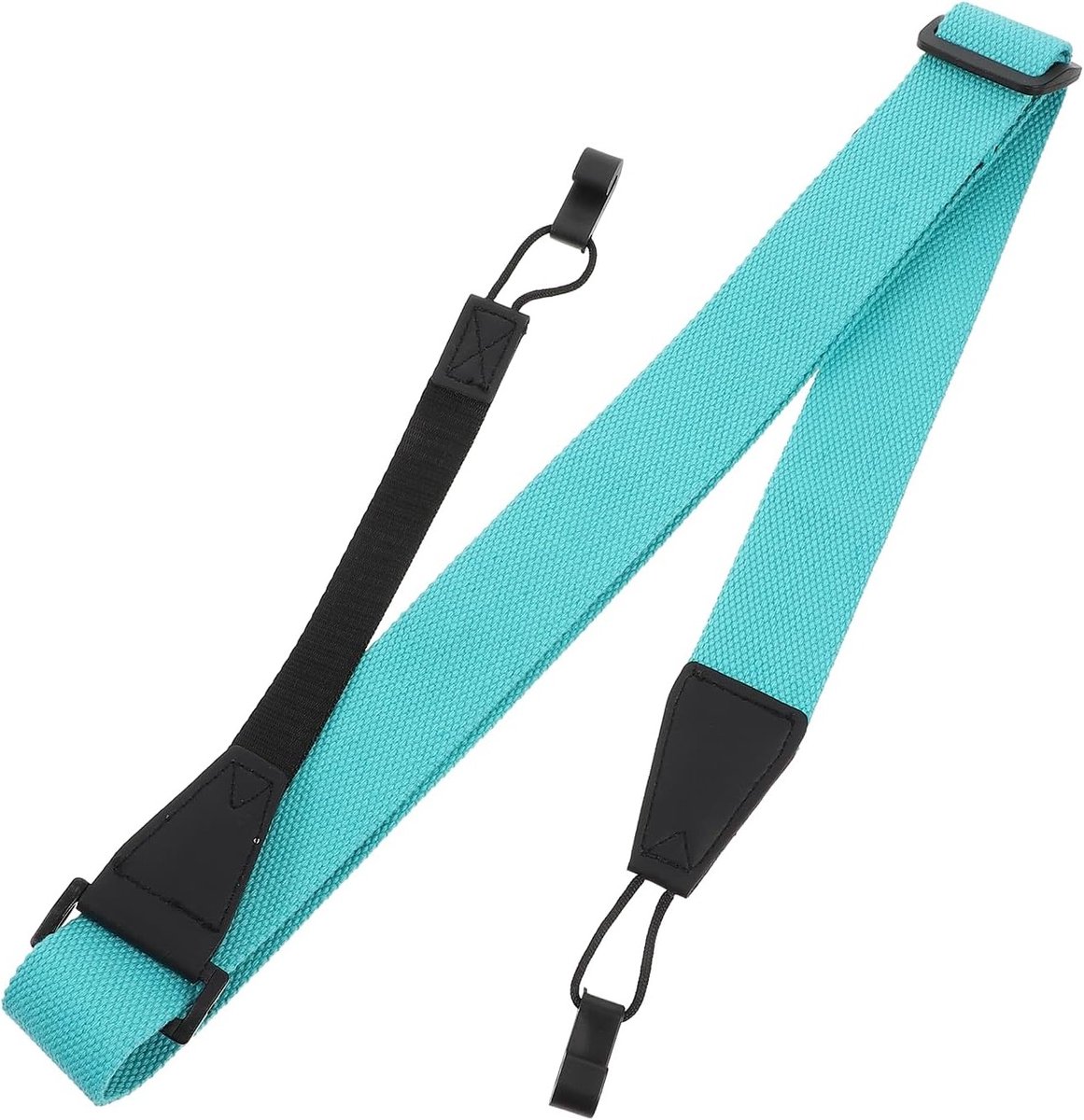 Verstelbare Ukulele Draagriem zonder Boren, Antislip Nylon Schouderband voor Soprano, Concert en Tenor, Geschikt voor Kinderen en Volwassenen, Blauw, 3.8 x 147 cm