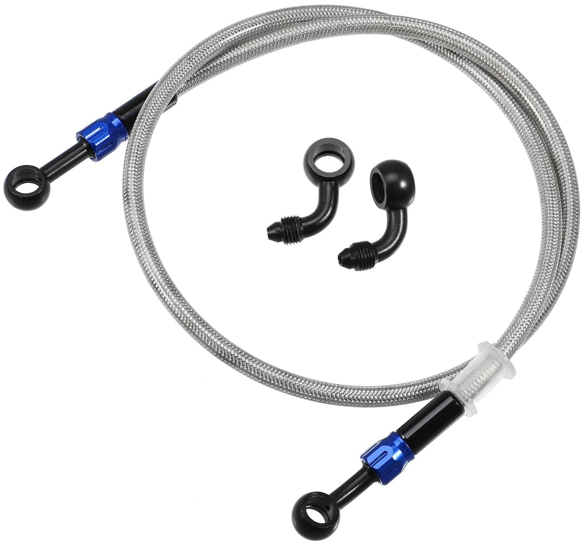 Allecto - 1 Set AN3 28 90 Graden Motorfiets Remslang - Zilverkleurig - Slijtvast - Hittebestendig - Waterdicht - Geschikt voor motorfietsen