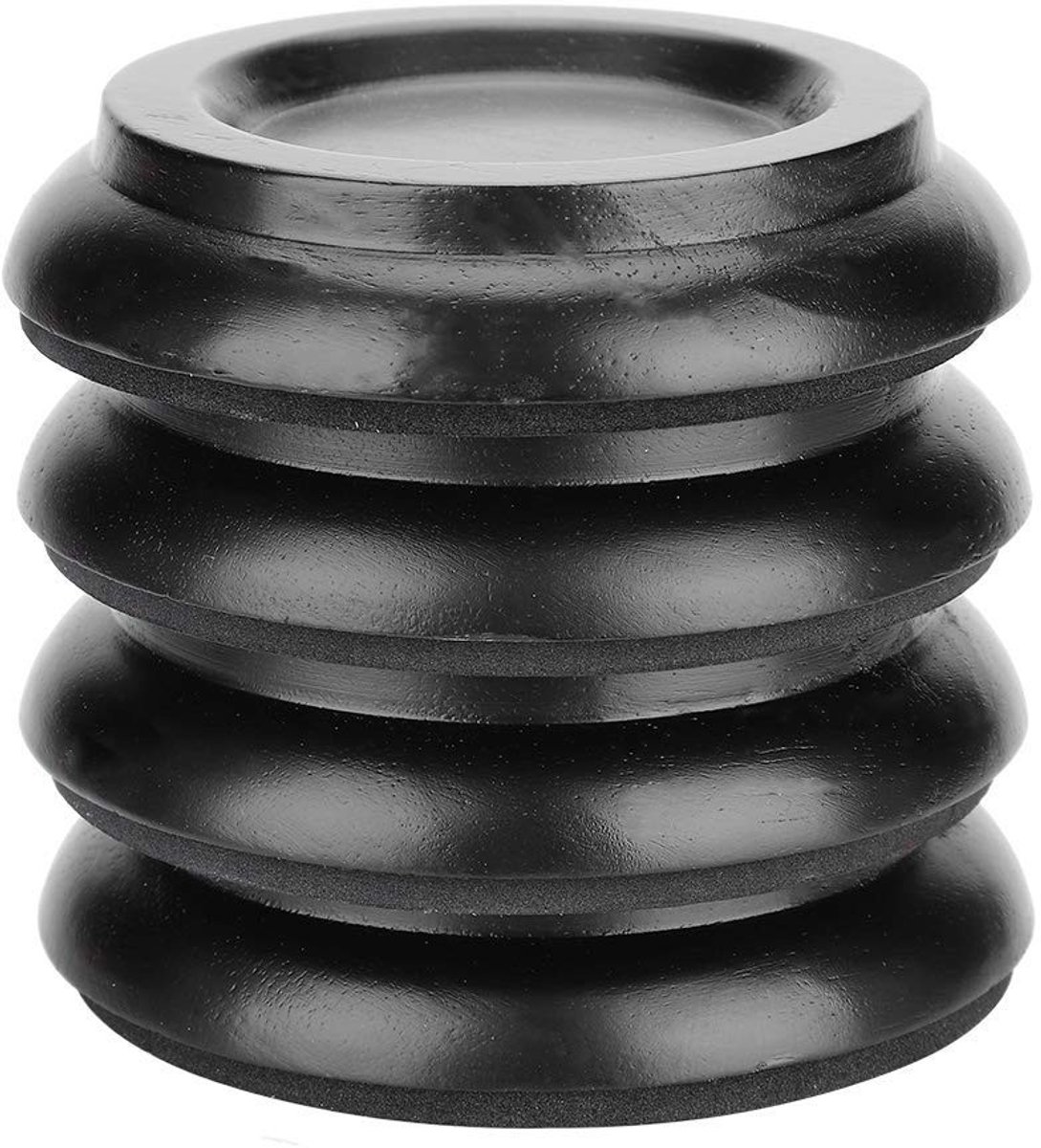 VT Goods - Piano Foot Pads - Beschermende Caster Cups - 4 Stuks - Rond Beukenhout - Slipbestendig - Geschikt voor Vleugel- en Upright Piano