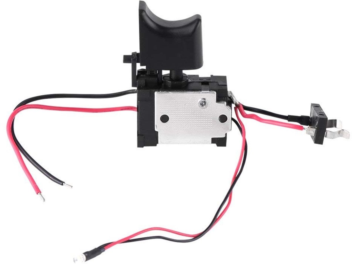 ONF3 - Electric Drill Switch - 12 V Lithium Accu - Trigger Switch met Licht - Zwart - Snelheidsregelaar - Geschikt voor Accuboormachines - 6.5 x...