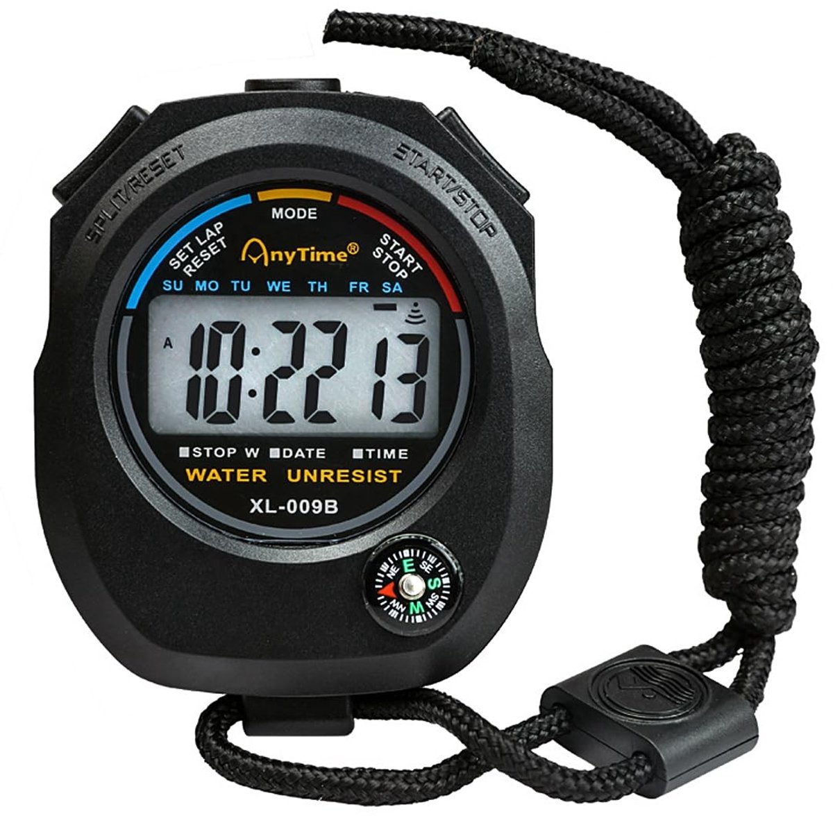 Allecto - Digital Sports Stopwatch - Stopwatch Timer - Ergonomisch ontwerp - Handheld - Multi-functioneel - Geschikt voor sport - Compact formaat