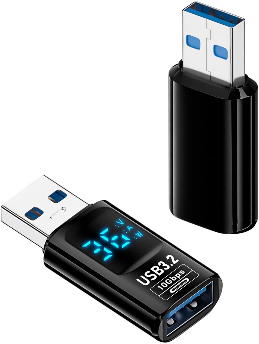 QIANRENON 10Gbps USB 3.2 Digitale Display Adapter Extender - 36W USB Opladen, 2 Stuks