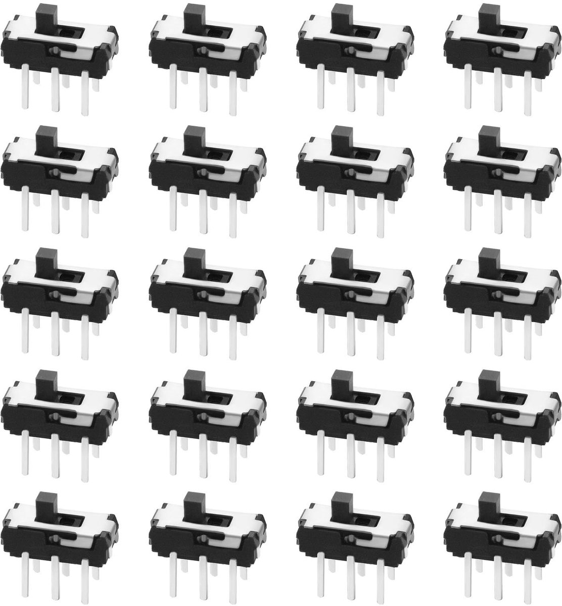 ONF3 - Schuifschakelaar - Microschuifschakelaar - Compact ontwerp - 6-polige - Voor doe-het-zelf projecten - 100 stuks - Geschikt voor elektronica