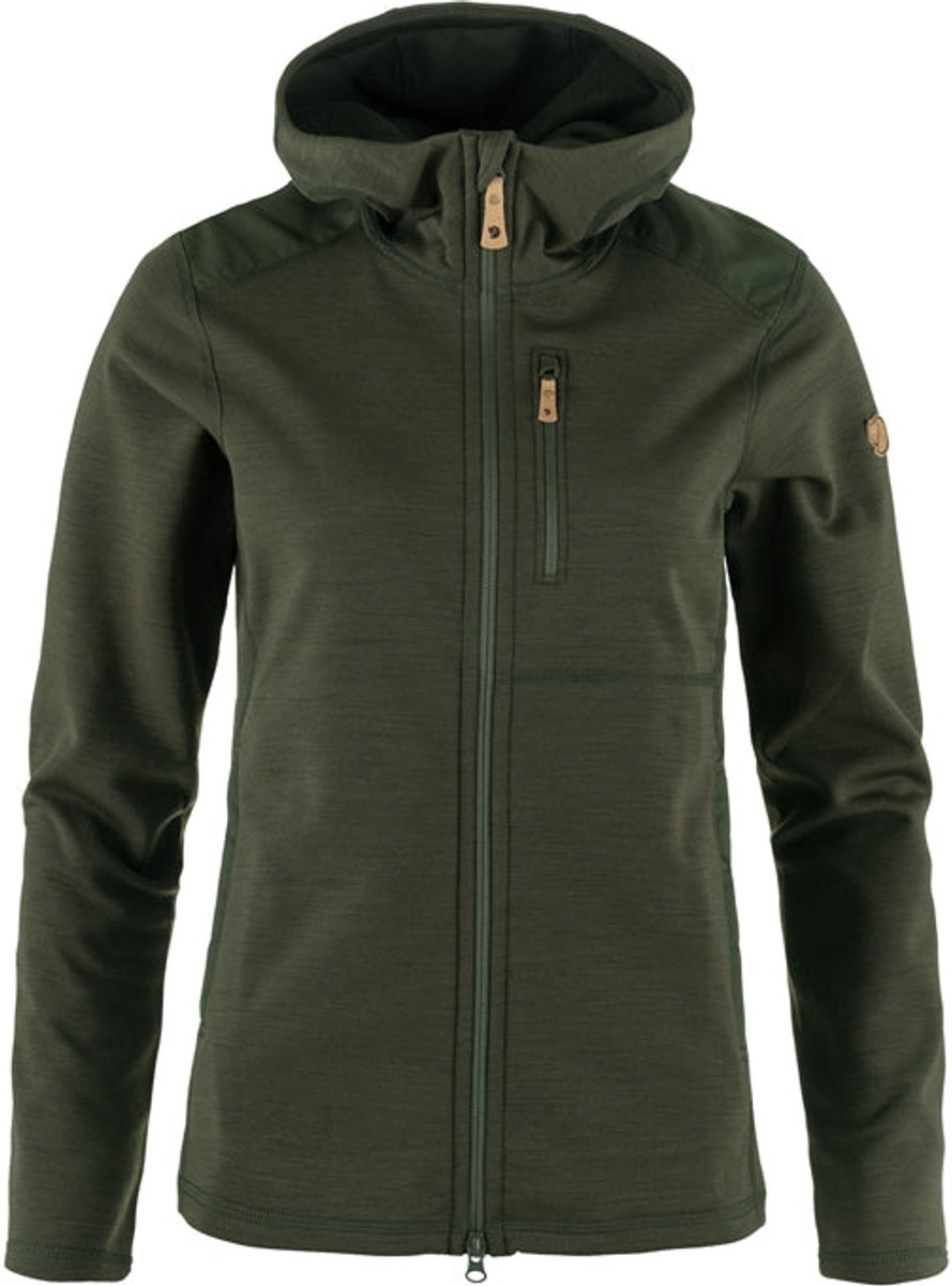 FJALLRAVEN Keb Fleece Hoodie W 86990 662 S Deep Forest