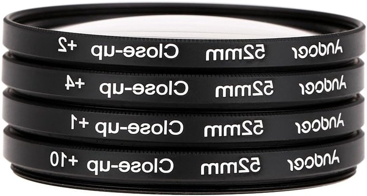 Macro Close-Up Filter Set 77mm +1 +2 +4 +10 met Pocket voor Canon en Nikon DSLR Camera's, Perfect voor Natuurfotografie en Detailopnamen