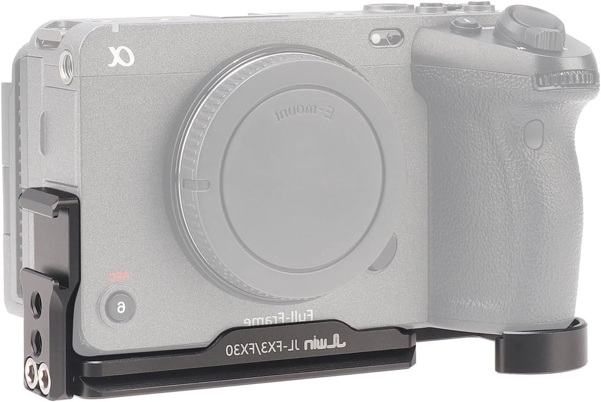 Snelkoppelingsplaat L-hoek verticaal met koude schoen voor Sony ILME-FX30/FX3 - Ideaal voor camera, microfoon en LED-verlichting, compatibel met Arca Swiss statief