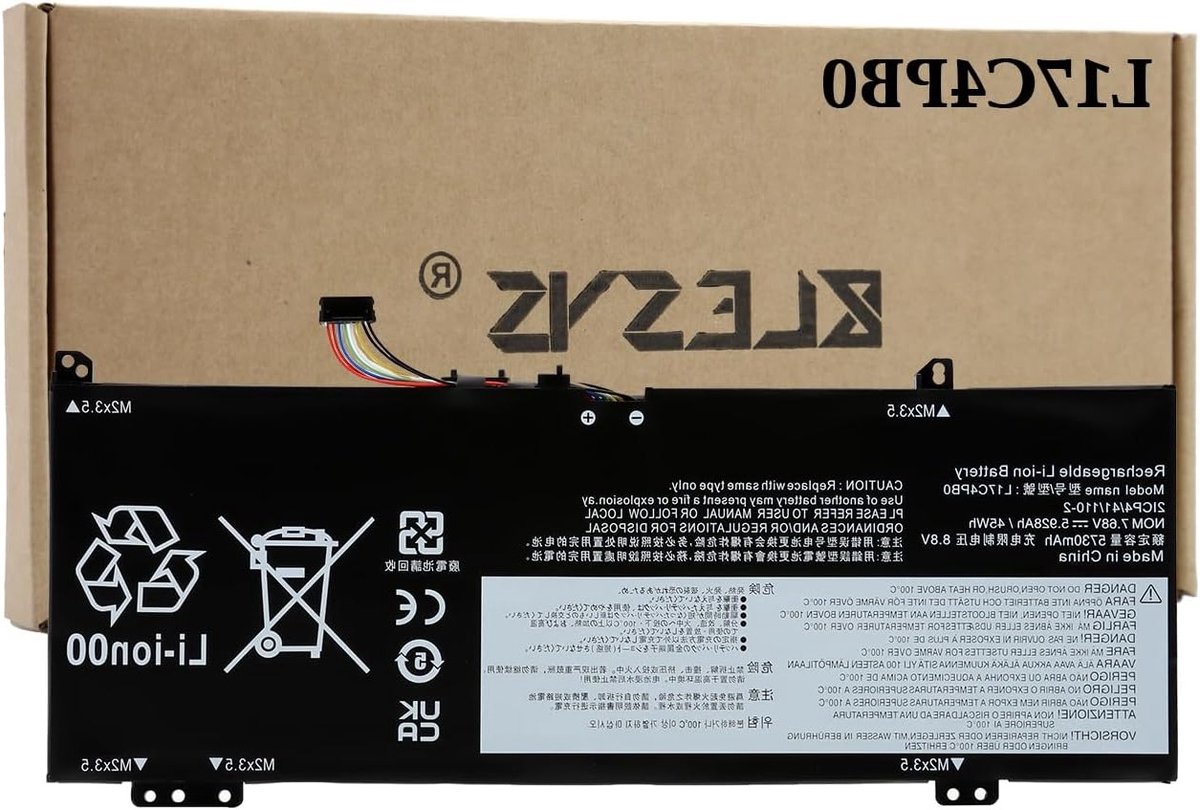 Vervangbare batterij voor Lenovo Yoga 530-14IKB, IdeaPad 530S-14ARR en 530S-15IKB Series, hoge capaciteit en lange levensduur