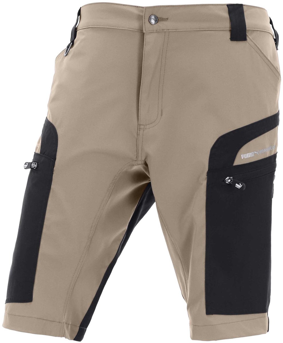 PUMA Workwear Pro One Shorts – Outdoor short met workwear functionaliteit en D-Ring – 4-way stretch – heren – Desert – 2XL Bruin